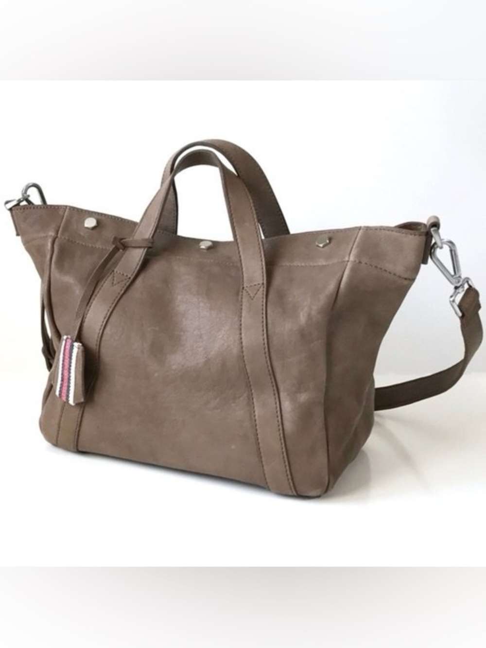 Madewell Stockholm Brown Leather Satchel Crossbody Strap